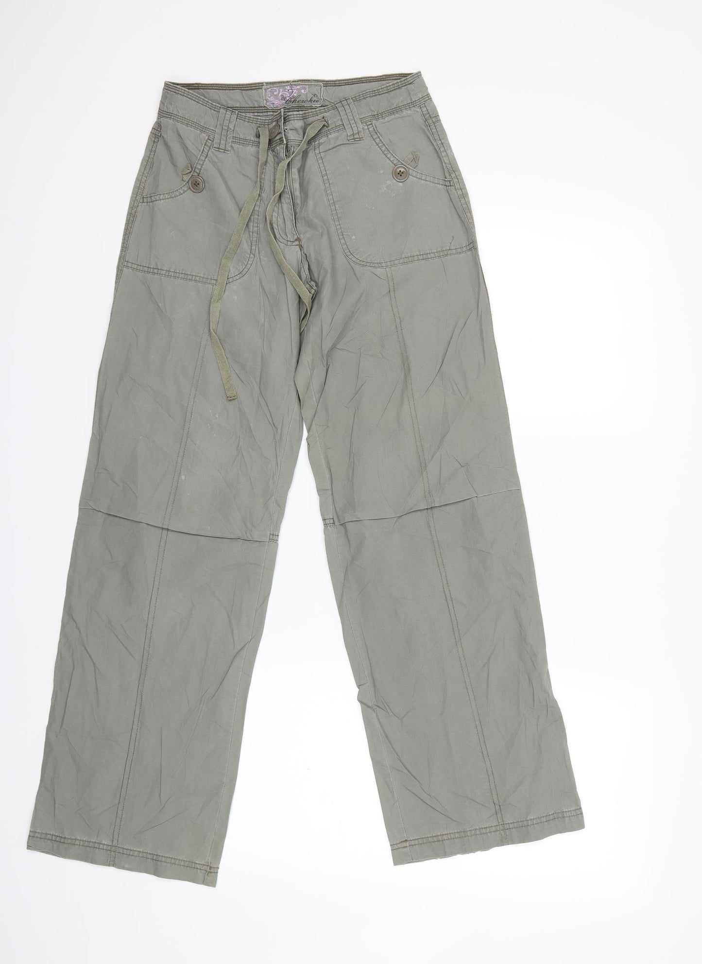 Cherokee Womens Green   Cargo Trousers Size 6 L29 in