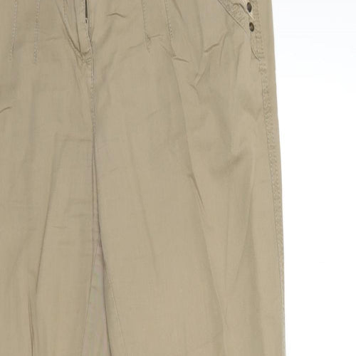 BHS Womens Beige   Cargo Trousers Size 12 L26 in
