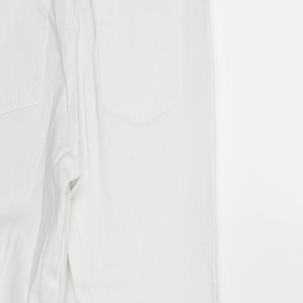 Preworn Womens White  Denim Skinny Jeans Size 26 in L28 in