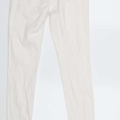 Preworn Womens White  Denim Skinny Jeans Size 10 L30 in