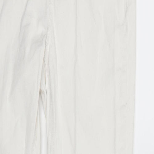 Preworn Womens White  Denim Skinny Jeans Size 10 L30 in