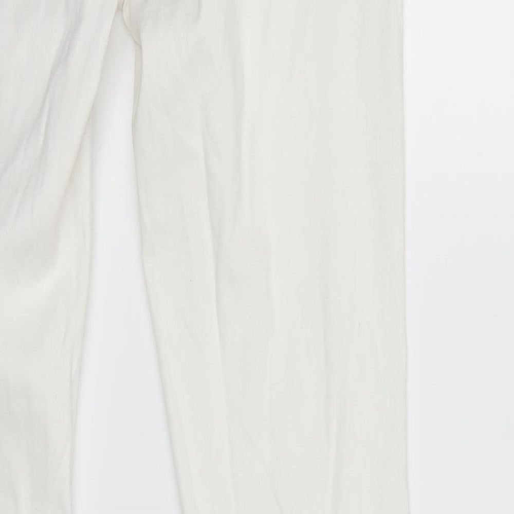 Preworn Womens White  Denim Skinny Jeans Size 10 L30 in
