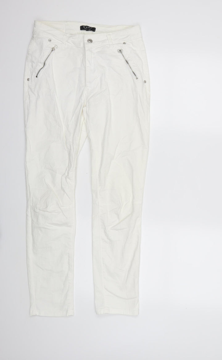 M.A.P.P Womens White Denim Skinny Jeans Size M L27 in