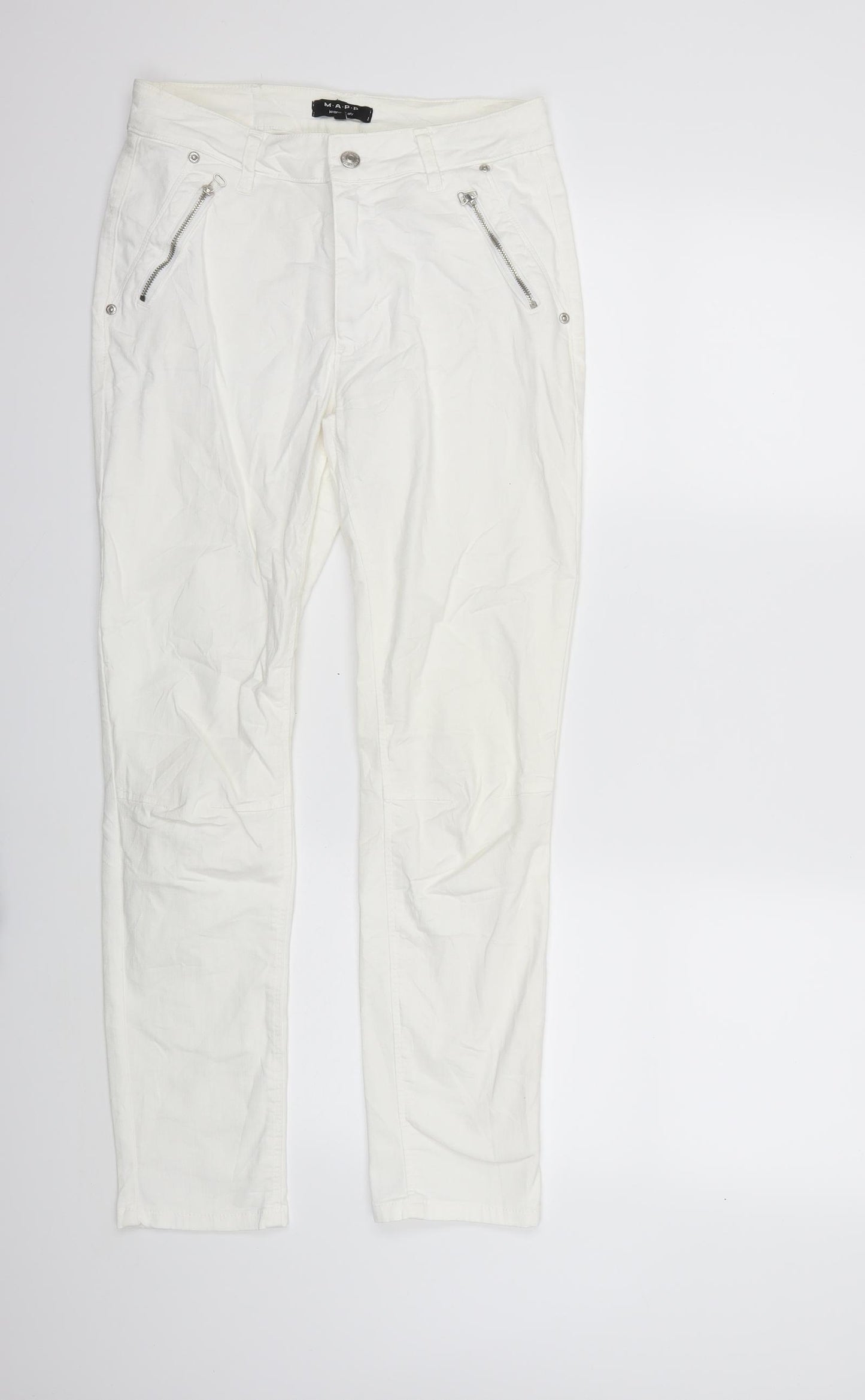 M.A.P.P Womens White  Denim Skinny Jeans Size M L27 in