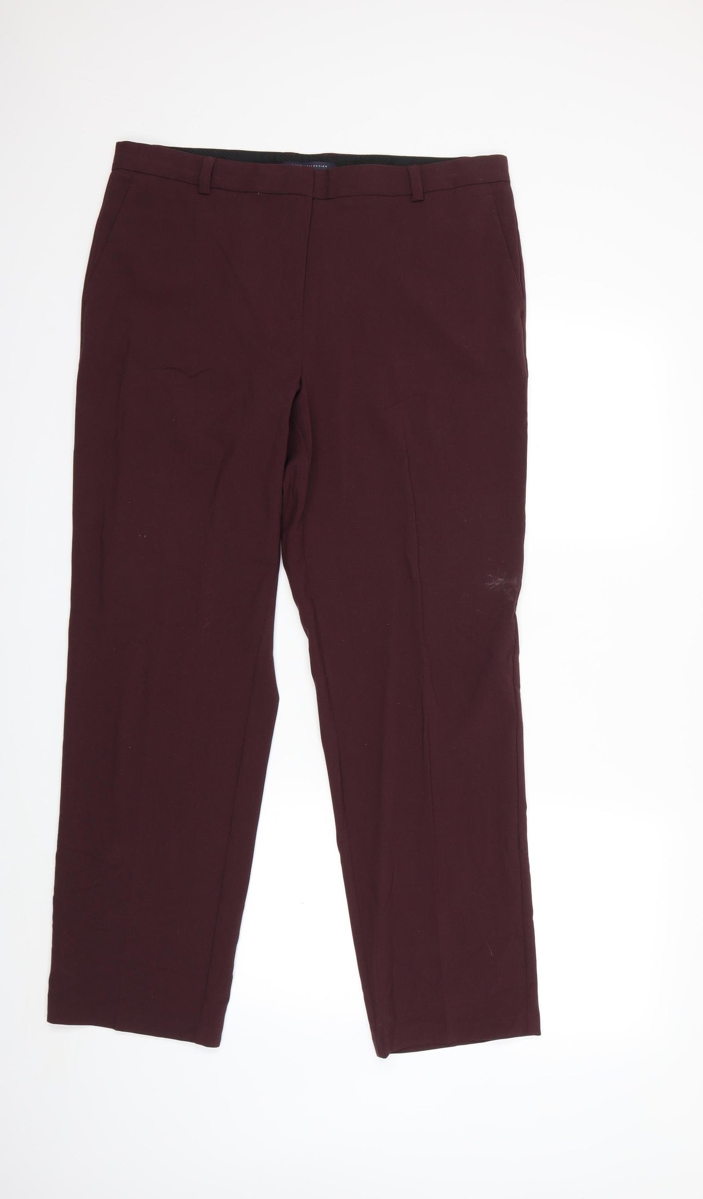 Marks and Spencer Womens Red   Trousers  Size 16 L30 in