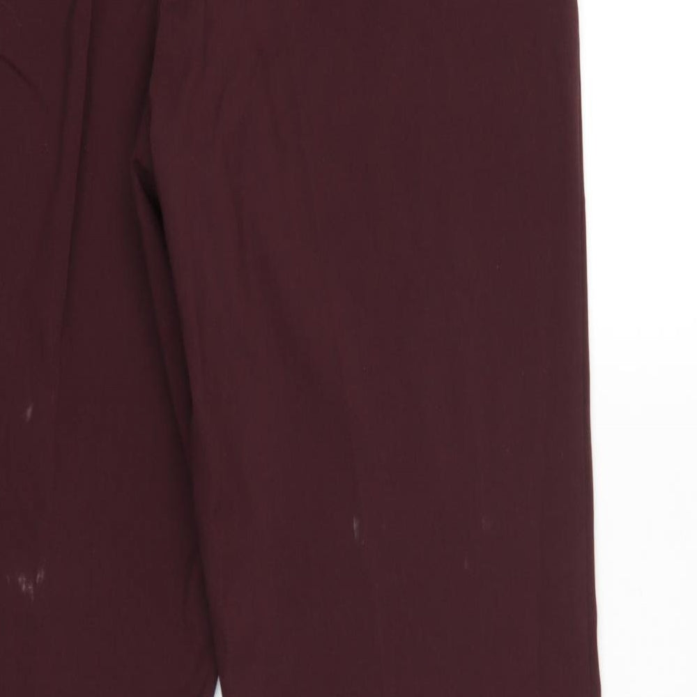 Marks and Spencer Womens Red   Trousers  Size 16 L30 in