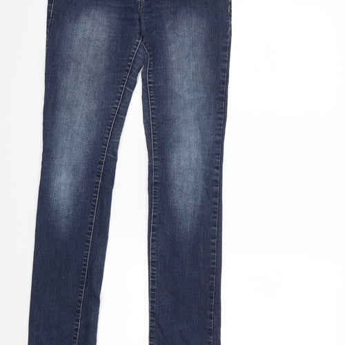 Preworn Womens Blue  Denim Straight Jeans Size 10 L33 in