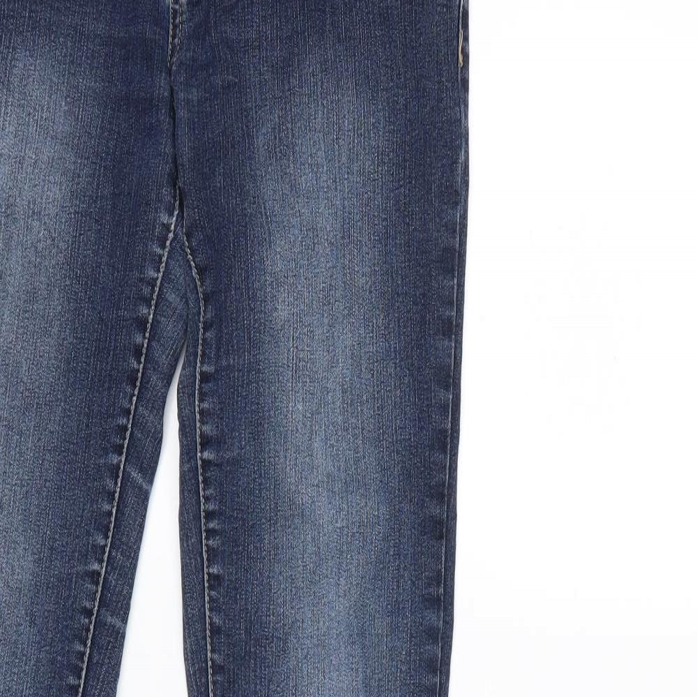 Preworn Womens Blue  Denim Straight Jeans Size 10 L33 in