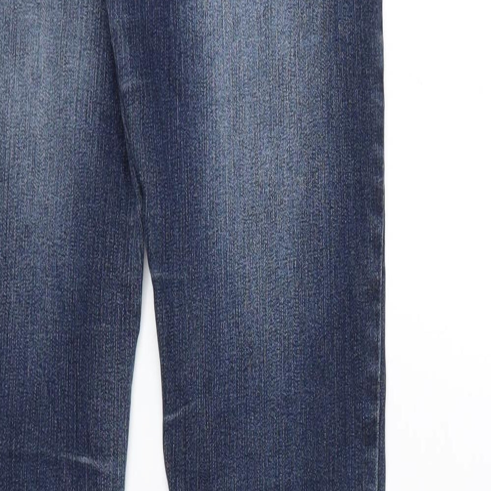 Preworn Womens Blue  Denim Straight Jeans Size 10 L33 in