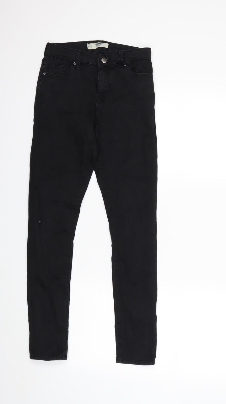 Topshop Womens Black Denim Skinny Jeans Size 26 in L32 in