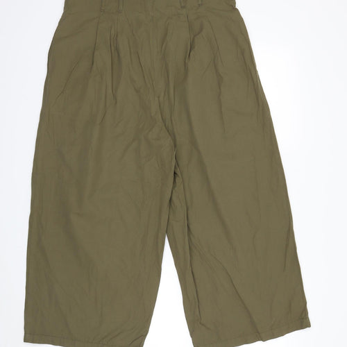 Primark Womens Green   Cropped Trousers Size 16 L25 in