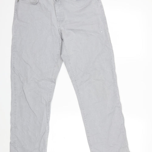Angels Womens Grey  Denim Straight Jeans Size 16 L28 in