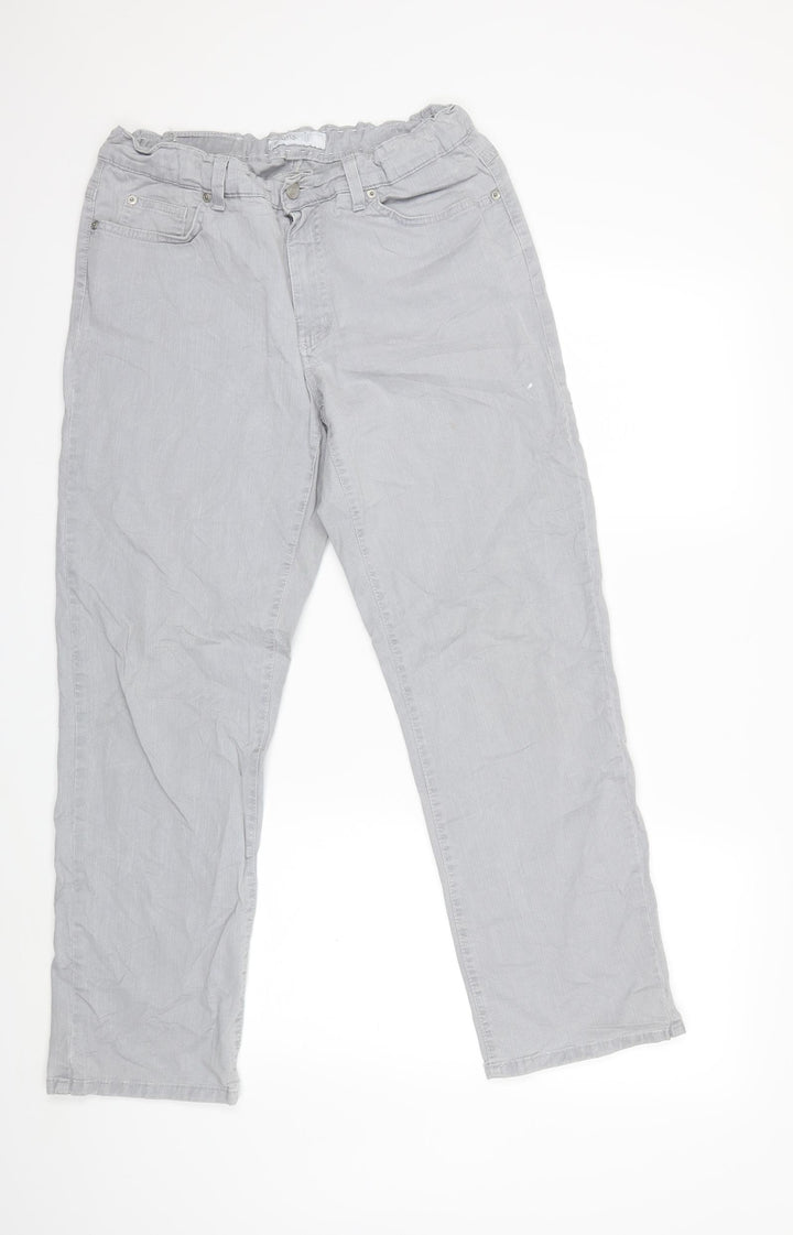 Angels Womens Grey  Denim Straight Jeans Size 16 L28 in