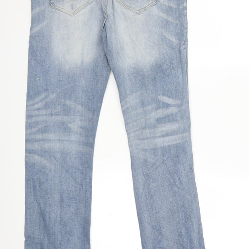 Multiblu Womens Blue  Denim Straight Jeans Size 40 in L32 in