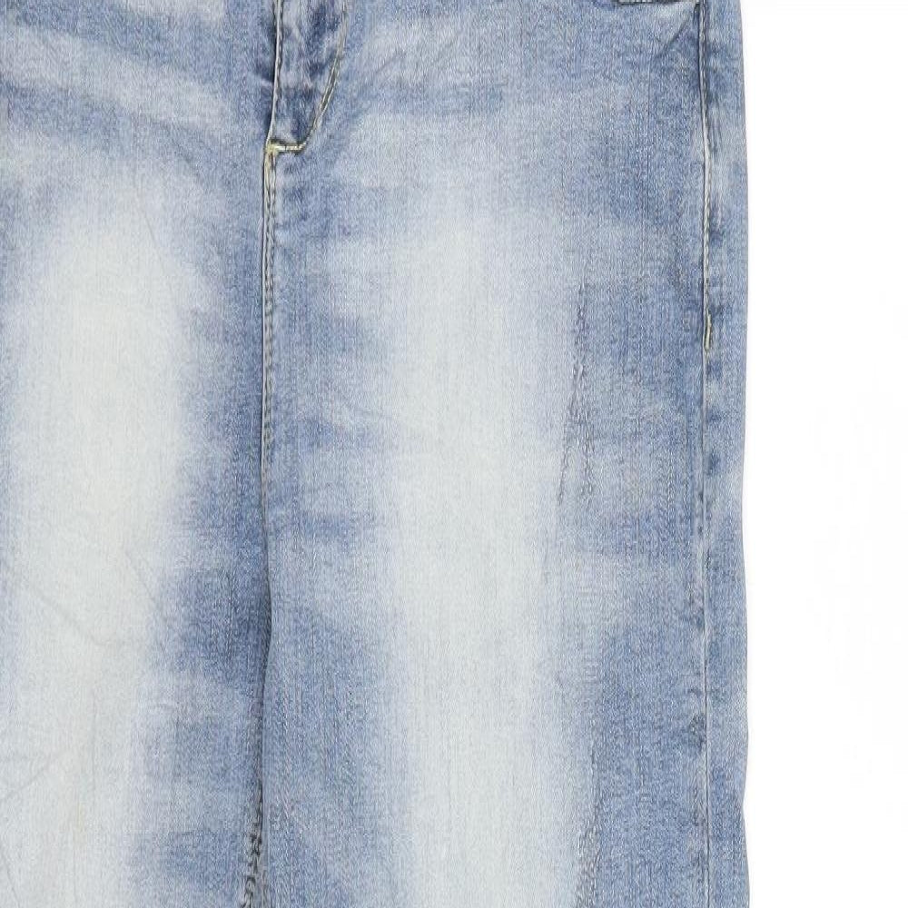 Multiblu Womens Blue  Denim Straight Jeans Size 40 in L32 in