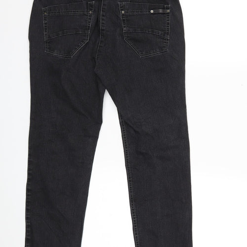ZERRES Womens Black  Denim Straight Jeans Size 10 L25 in