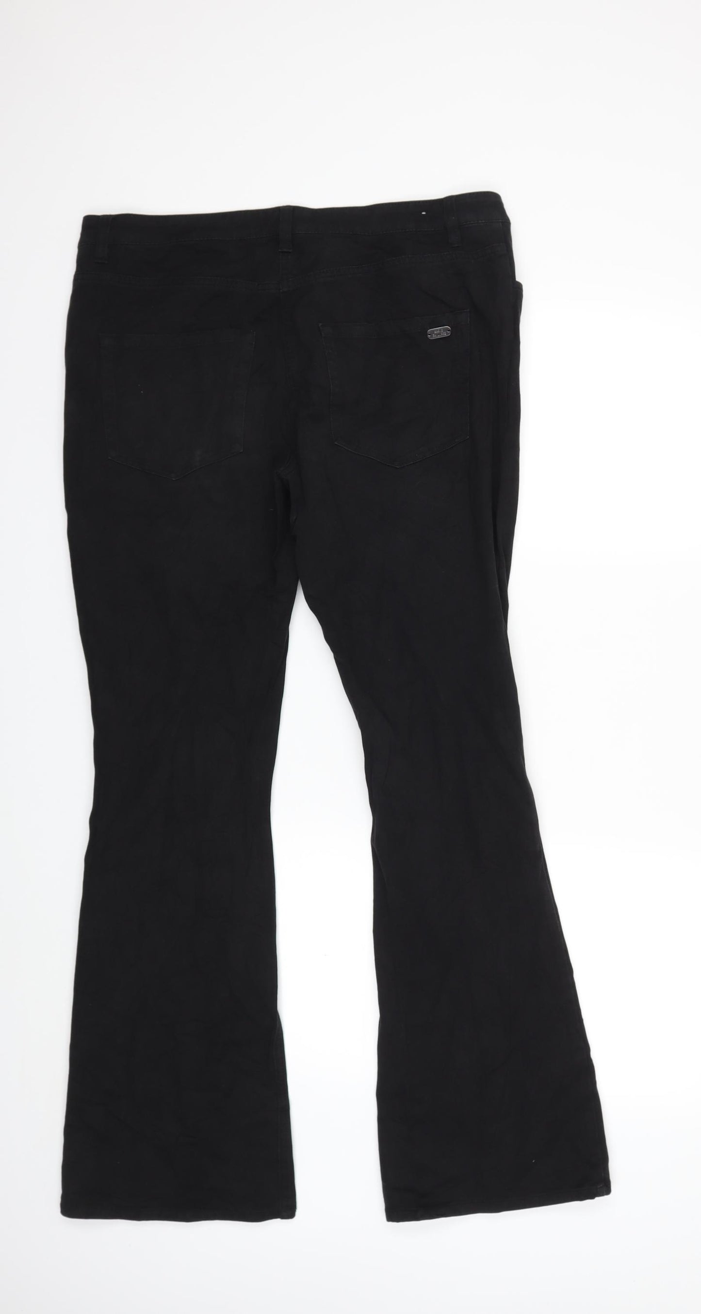 Marie Philippe Womens Black  Denim Bootcut Jeans Size 16 L32 in