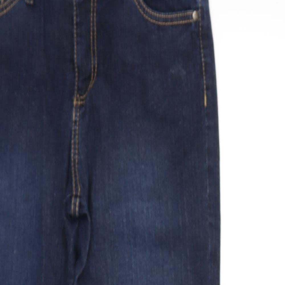 Marks and Spencer Womens Blue  Denim Straight Jeans Size 12 L28 in