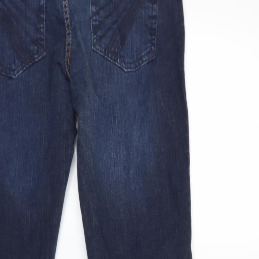 Marks and Spencer Womens Blue  Denim Straight Jeans Size 12 L28 in