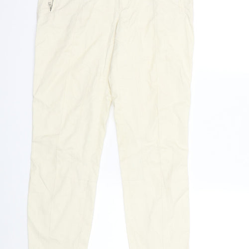 Zara Womens Ivory   Trousers  Size S L27 in