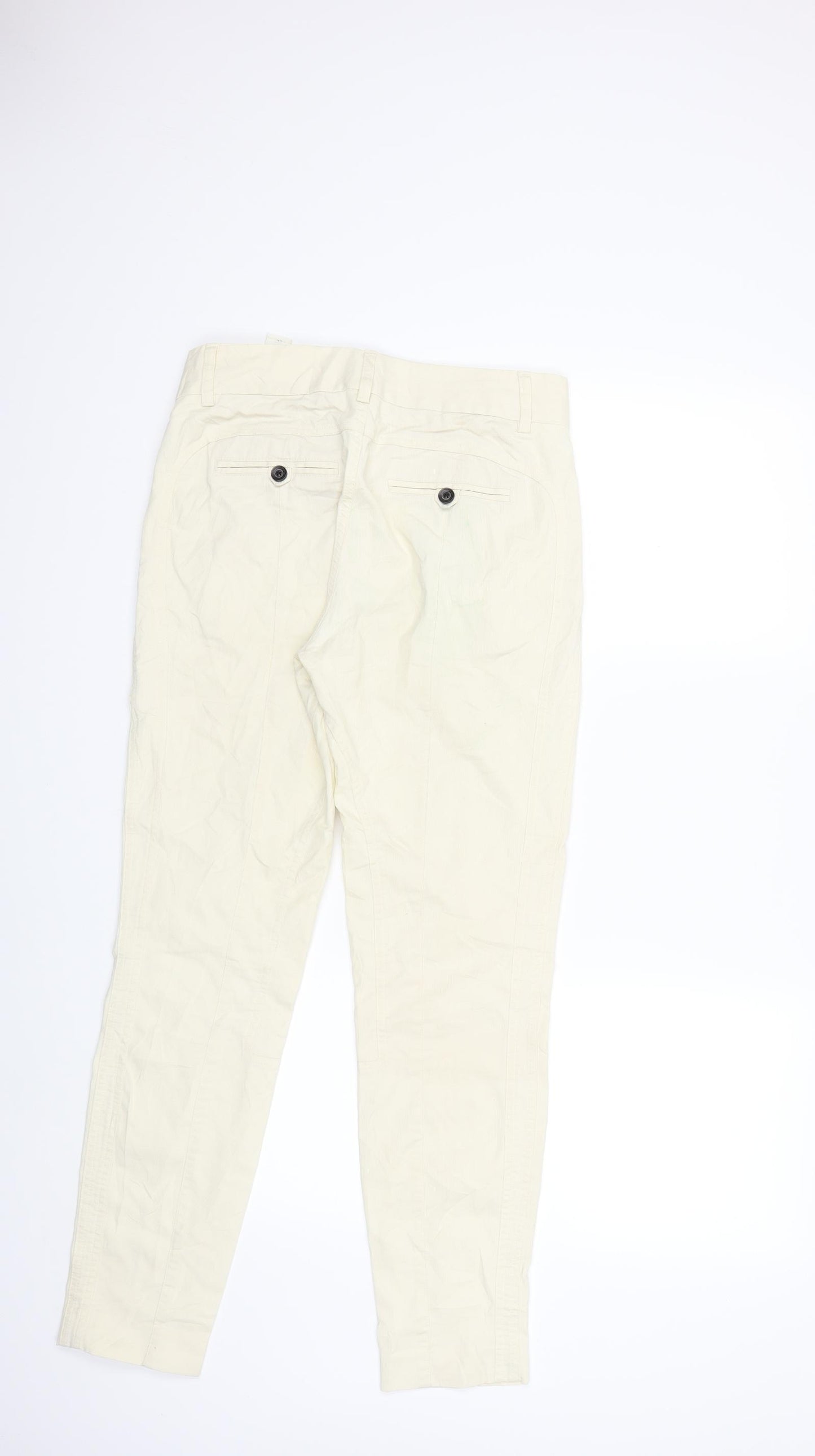 Zara Womens Ivory   Trousers  Size S L27 in