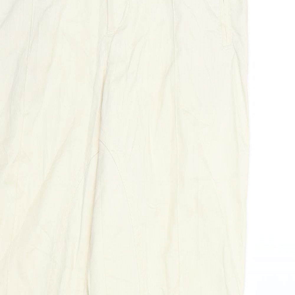 Zara Womens Ivory   Trousers  Size S L27 in