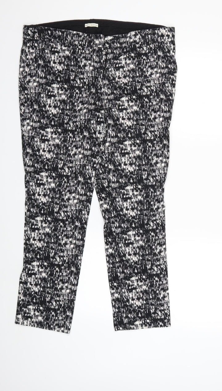 Mercer & Madison Womens Black Geometric  Trousers  Size 36 in L25 in