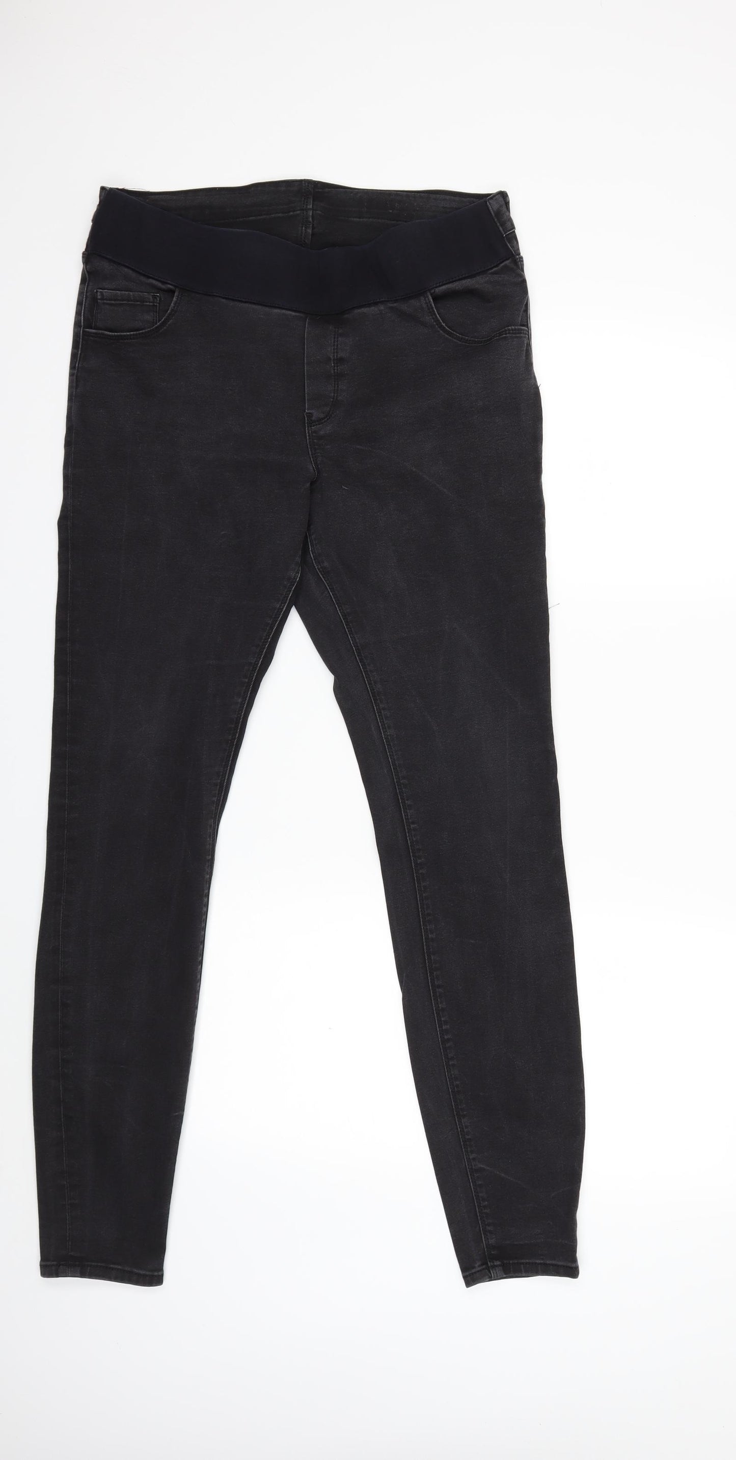 ASOS Womens Black  Denim Skinny Jeans Size 14 L31 in