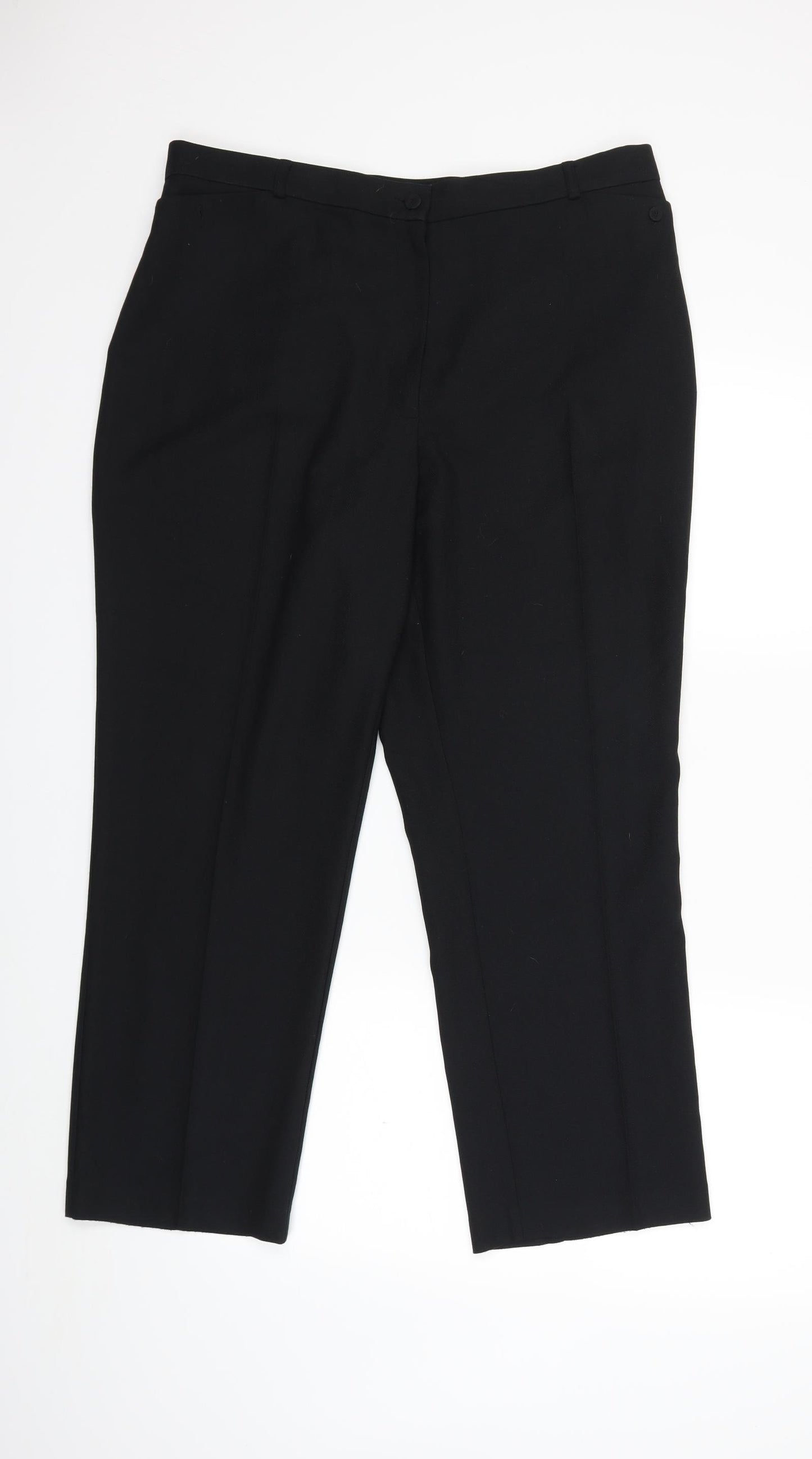 Marks and Spencer Womens Black   Trousers  Size 16 L26 in