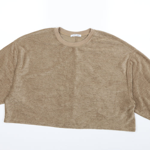 Zara Womens Brown   Pullover Sweatshirt Size M