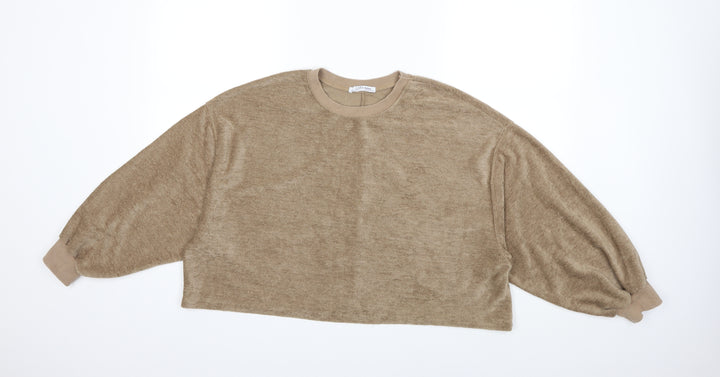 Zara Womens Brown   Pullover Sweatshirt Size M