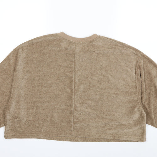 Zara Womens Brown   Pullover Sweatshirt Size M