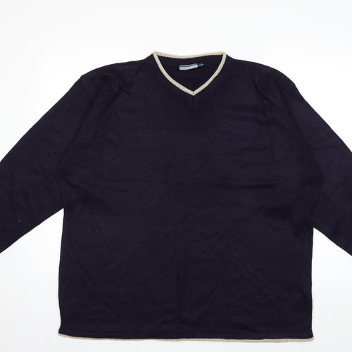 TNX Mens Blue  Knit Pullover Jumper Size L