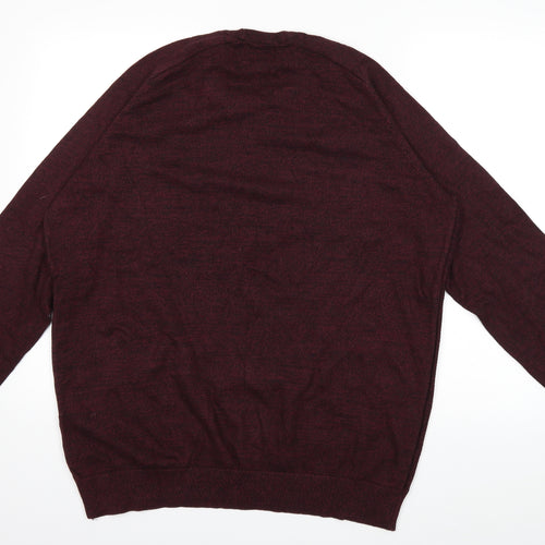 George Mens Red  Knit Pullover Jumper Size XL