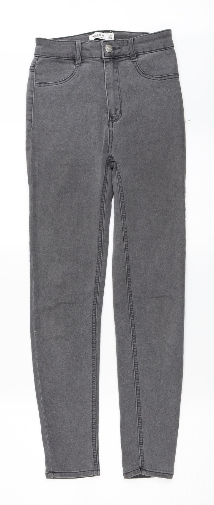 Pull&Bear Womens Grey Denim Skinny Jeans Size 36 L27 in