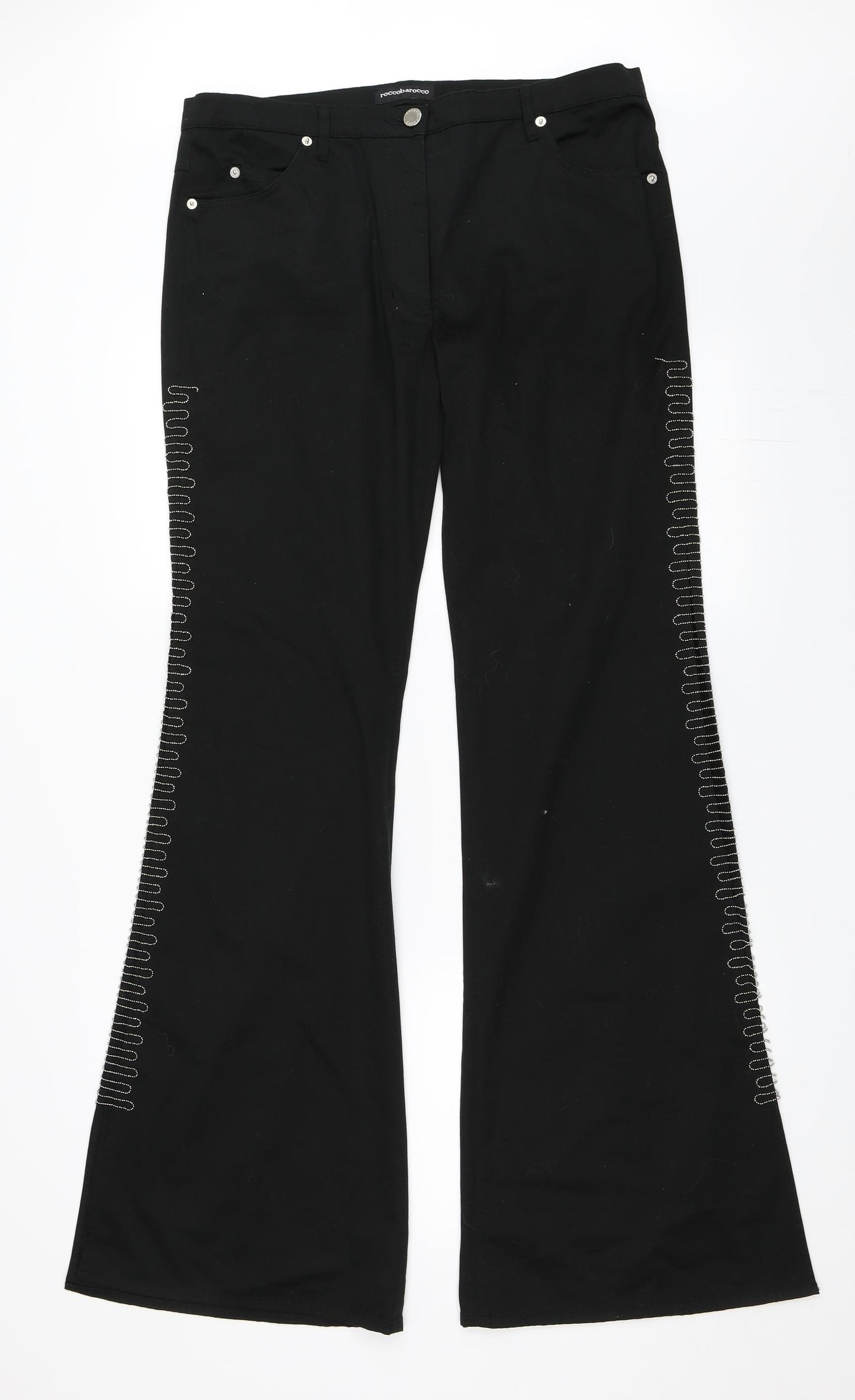 Roccobarocco Womens Black   Bootcut Jeans Size 33 in L35 in