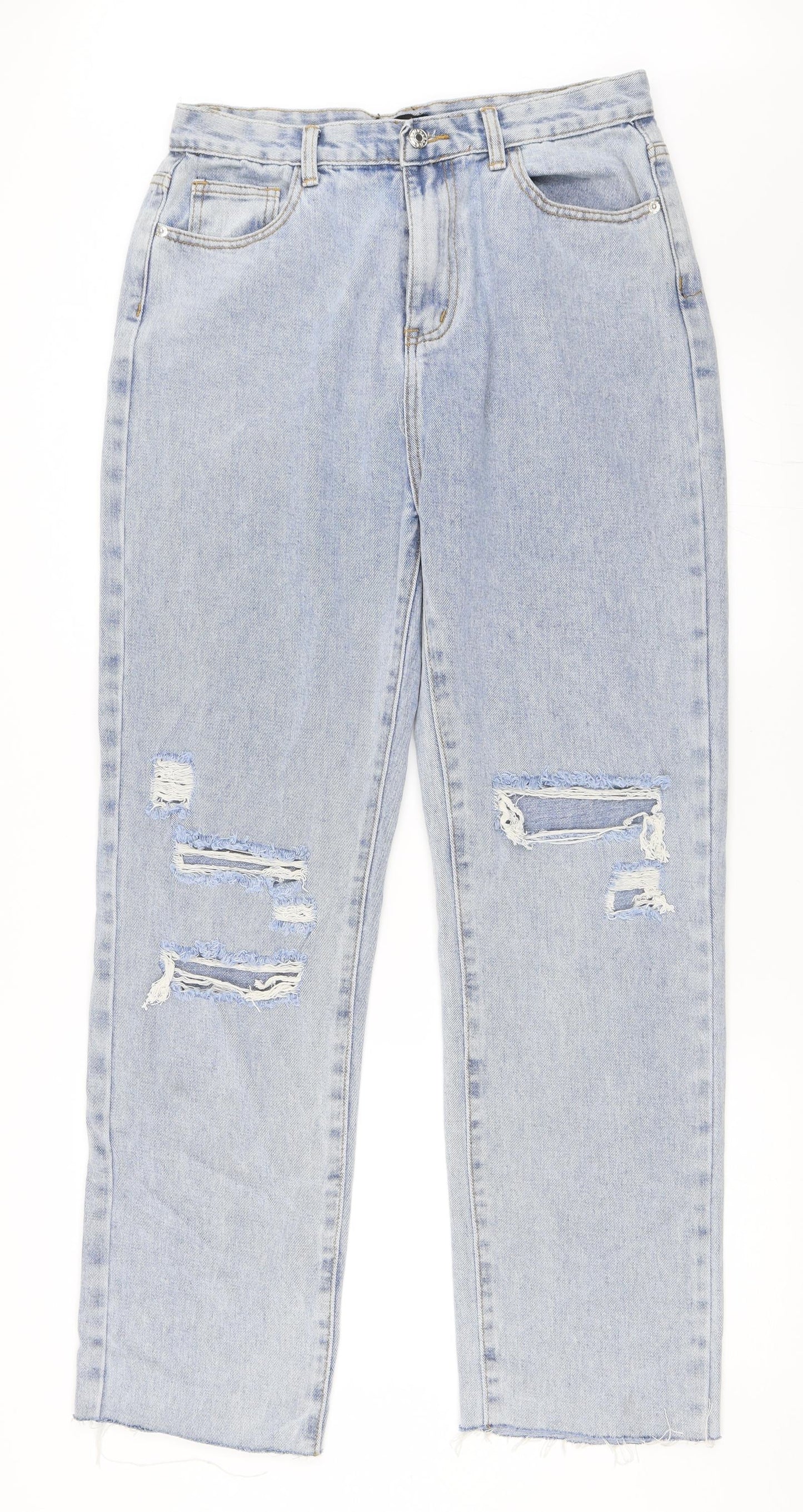 MOMOKROM Womens Blue  Denim Mom Jeans Size 12 L30 in