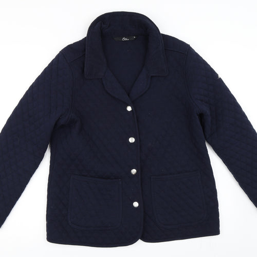 BM Casual Womens Blue   Quilted Coat Size 16