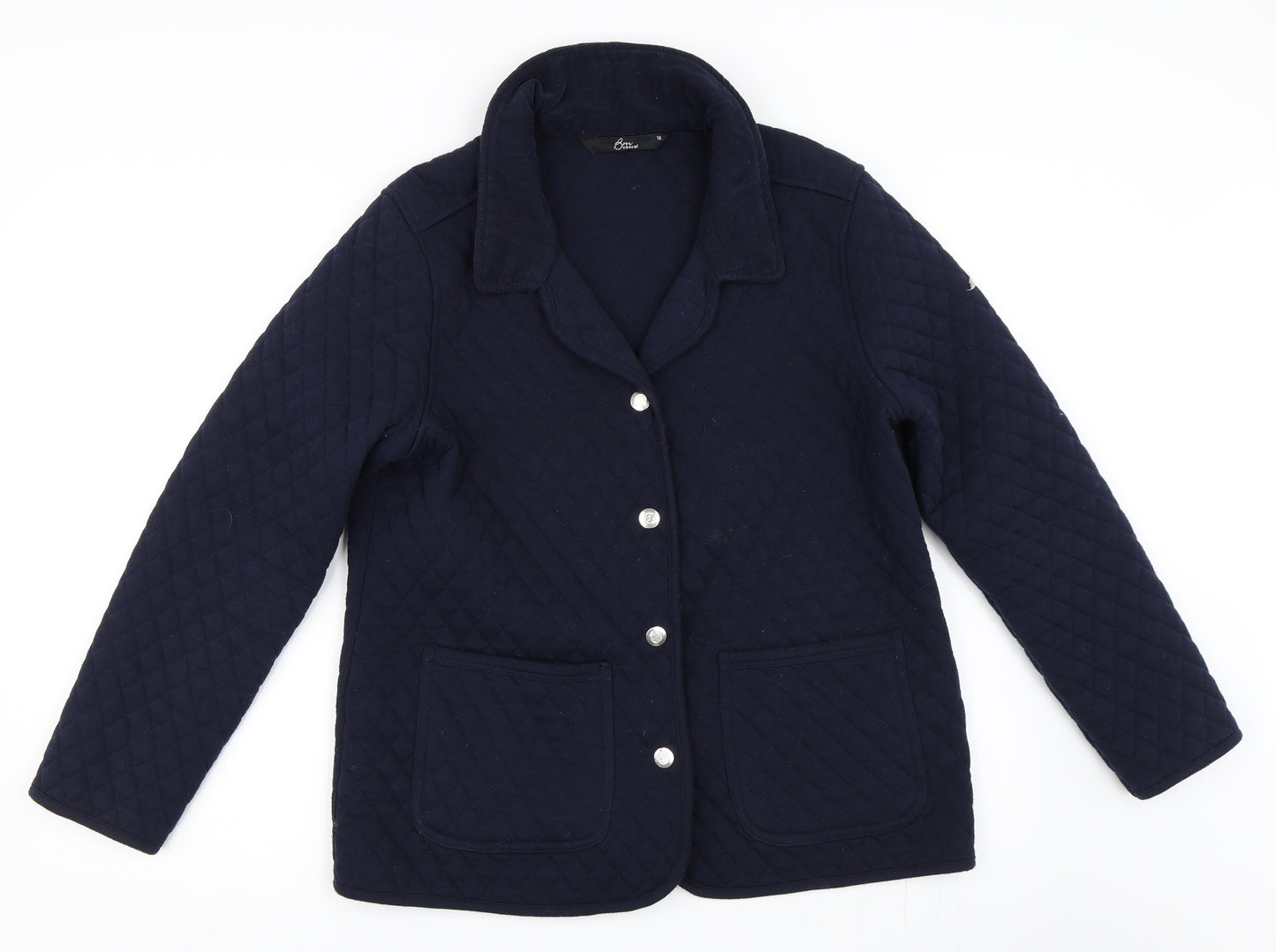 BM Casual Womens Blue   Quilted Coat Size 16
