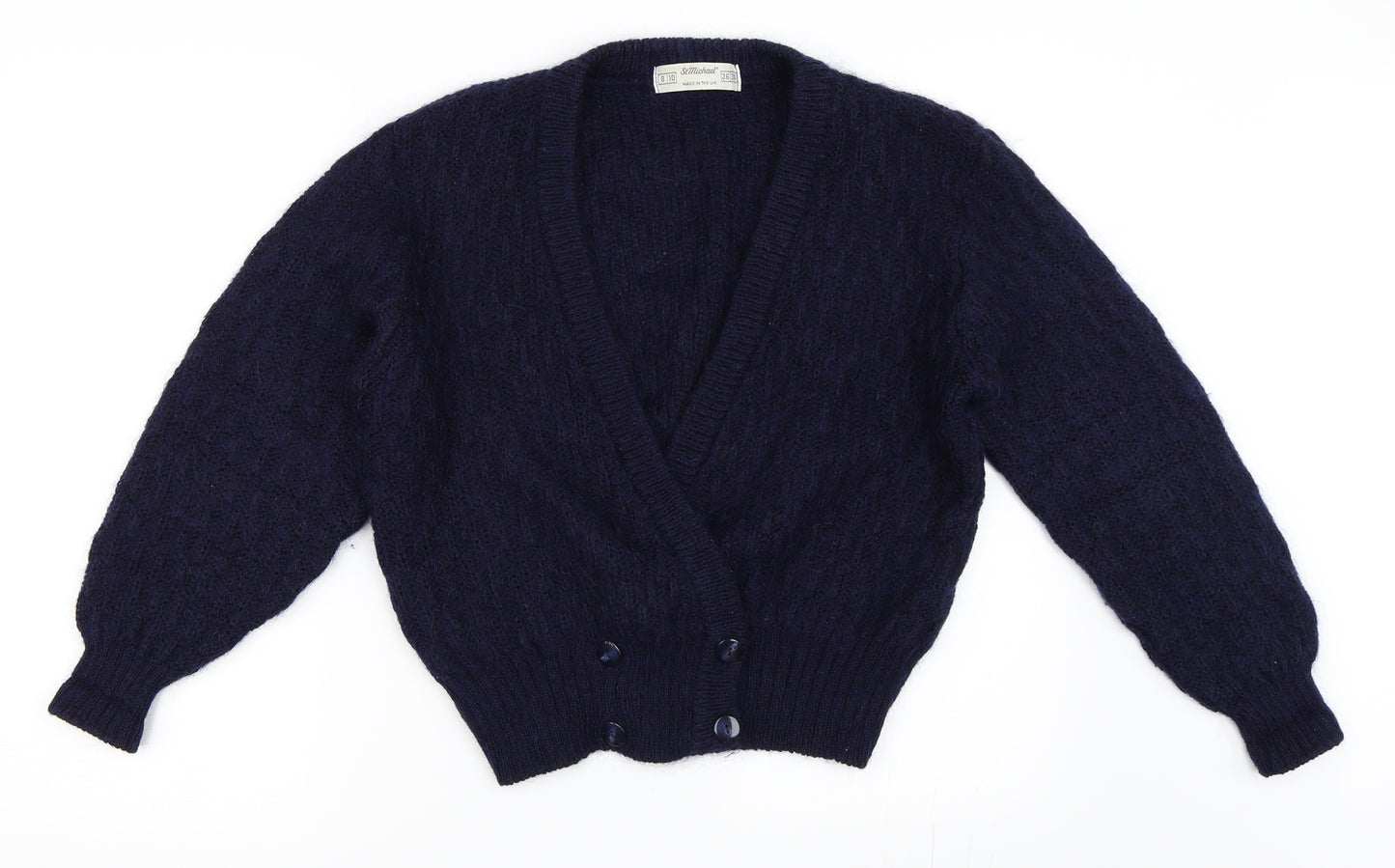 St Michael Womens Blue   Cardigan Jumper Size 8