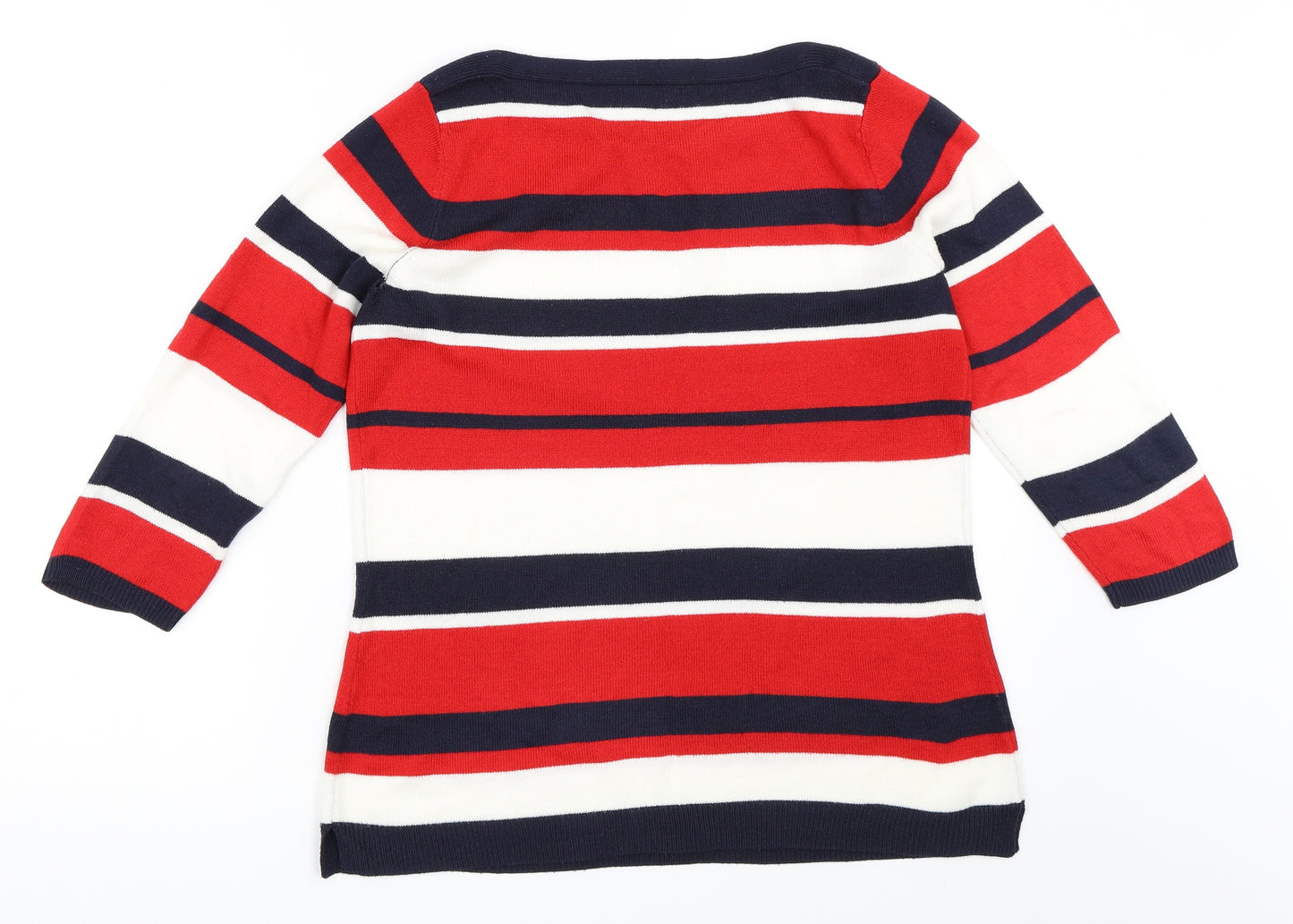 Papaya Womens Red Striped  Pullover Jumper Size 12