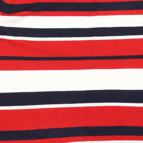 Papaya Womens Red Striped  Pullover Jumper Size 12