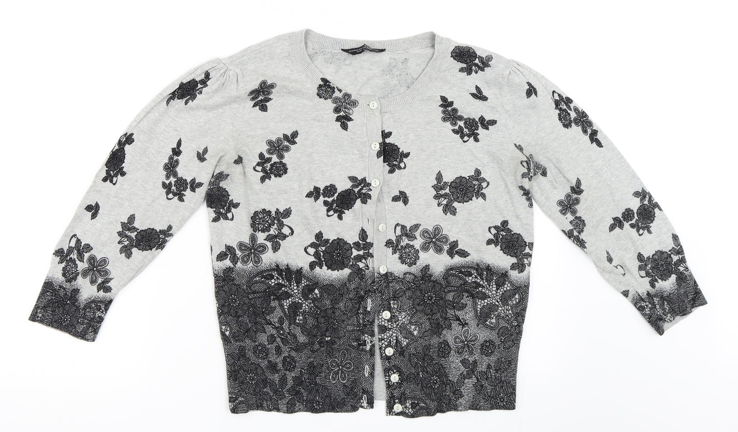 Dorothy Perkins Womens Grey   Cardigan Jumper Size 14