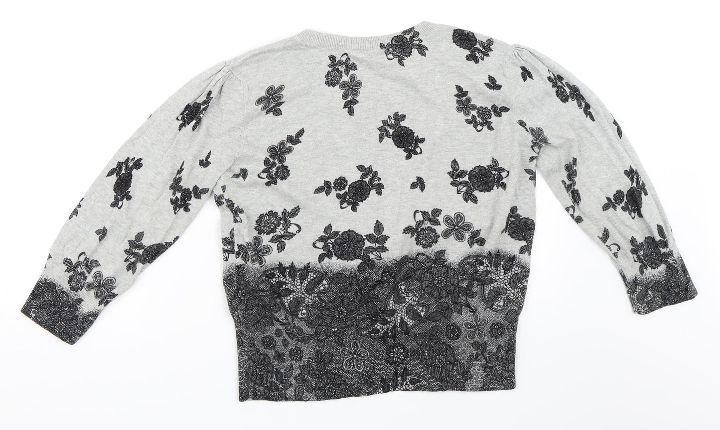 Dorothy Perkins Womens Grey   Cardigan Jumper Size 14