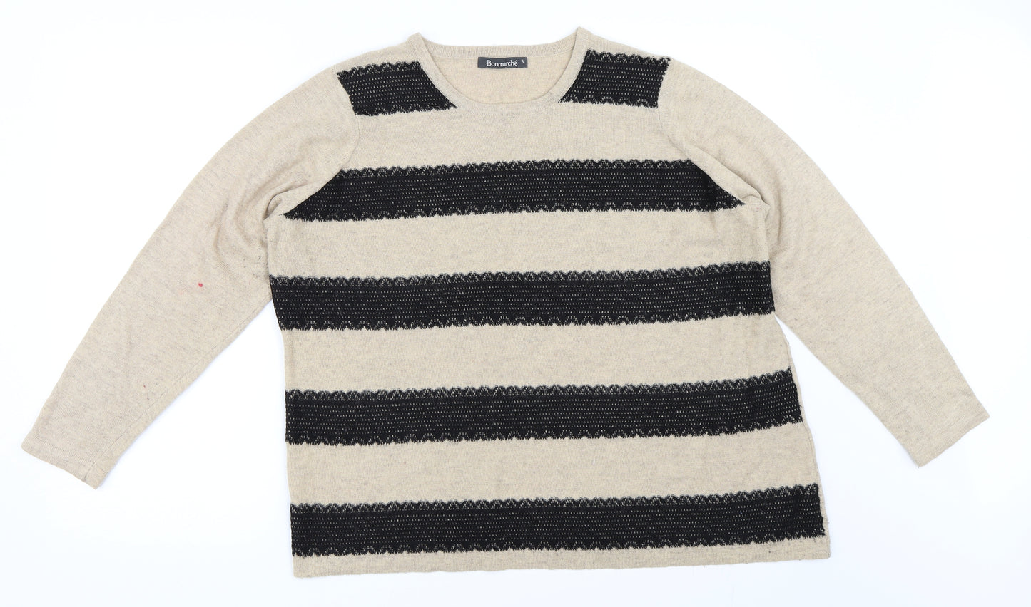 Bonmarché Womens Beige   Pullover Jumper Size L