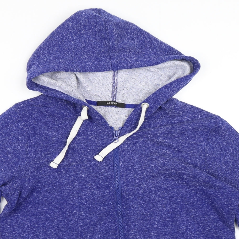 George Womens Blue   Full Zip Hoodie Size 10