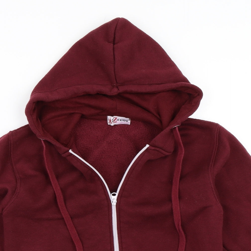 A2Z 4 kids Boys Red   Full Zip Hoodie Size 11-12 Years