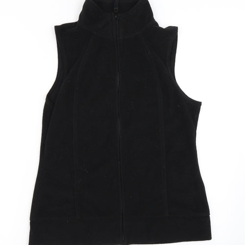 F&F Womens Black  Fleece Jacket Waistcoat Size 8