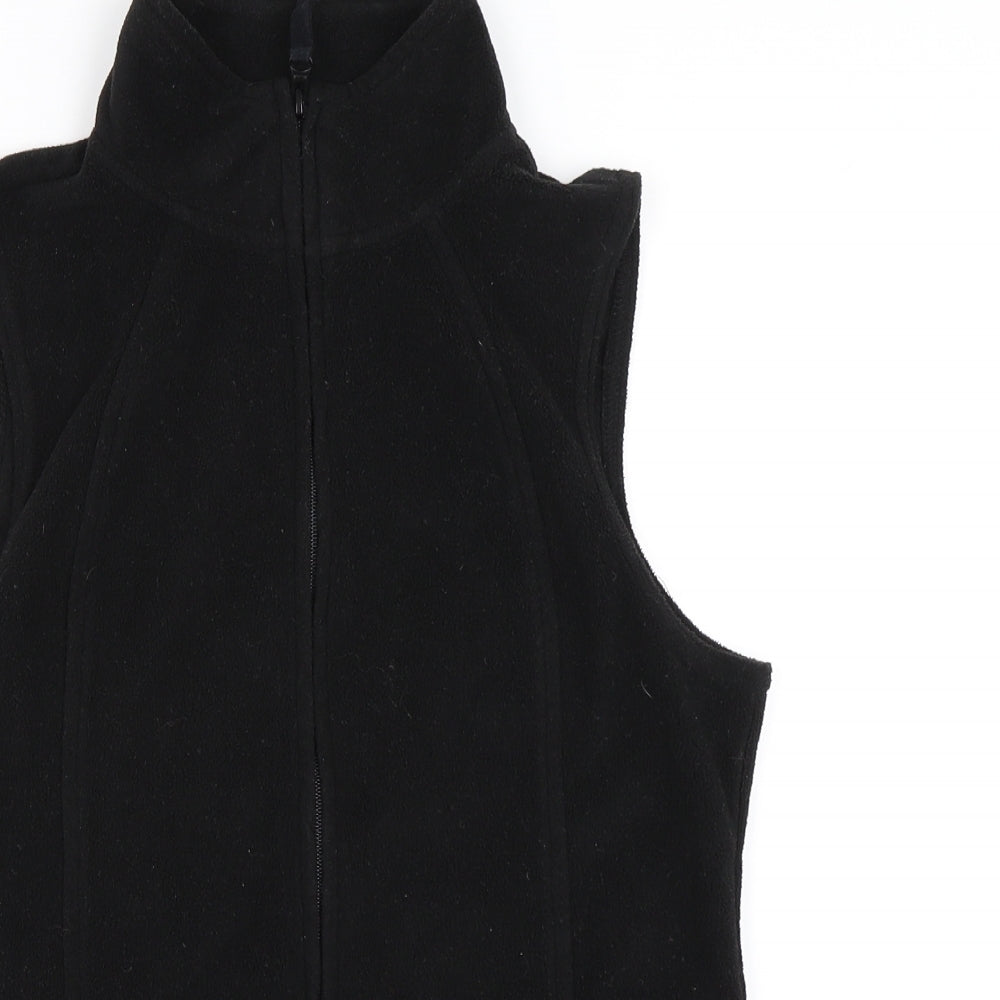 F&F Womens Black  Fleece Jacket Waistcoat Size 8