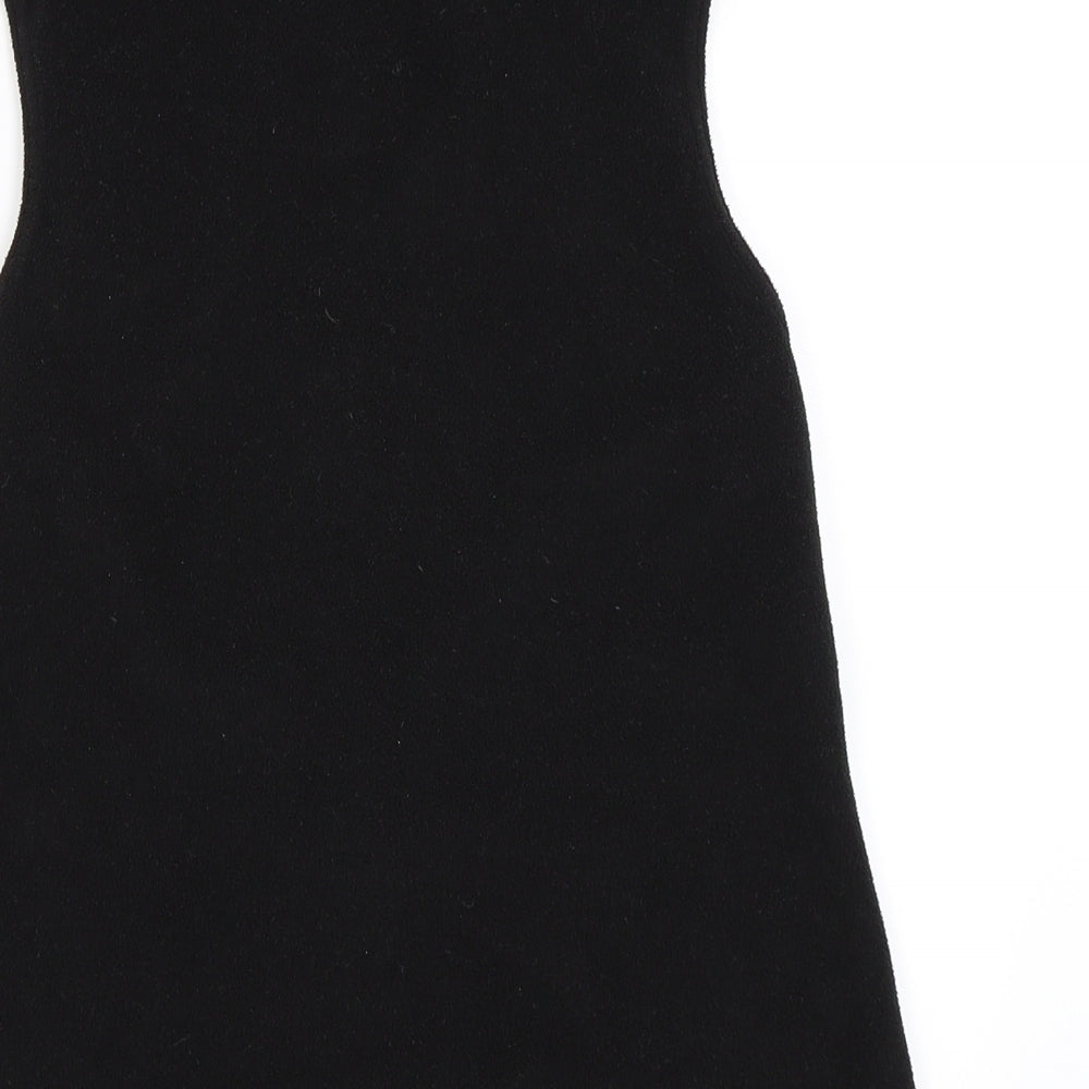 F&F Womens Black  Fleece Jacket Waistcoat Size 8